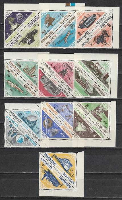 Транспорт, Космос, Шарья 1965, 10 пар марок